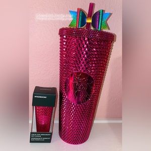 Berry Starbucks venti studded cup and ornament keychain  brand new tags
